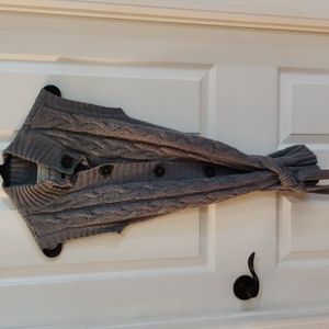 Aeropostale Y2K Gray Sleeveless Button Front Cardigan Size XSmall